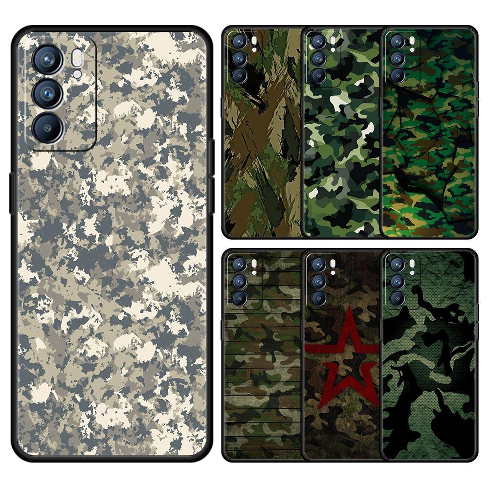 Чехол для Oppo Reno13 Reno12 Reno11 F Reno10 Pro A54 A53 A95 A76 A57 A98 A80 A79 5G A78 4G Крышка Камуфляж Камо Военный Армейский