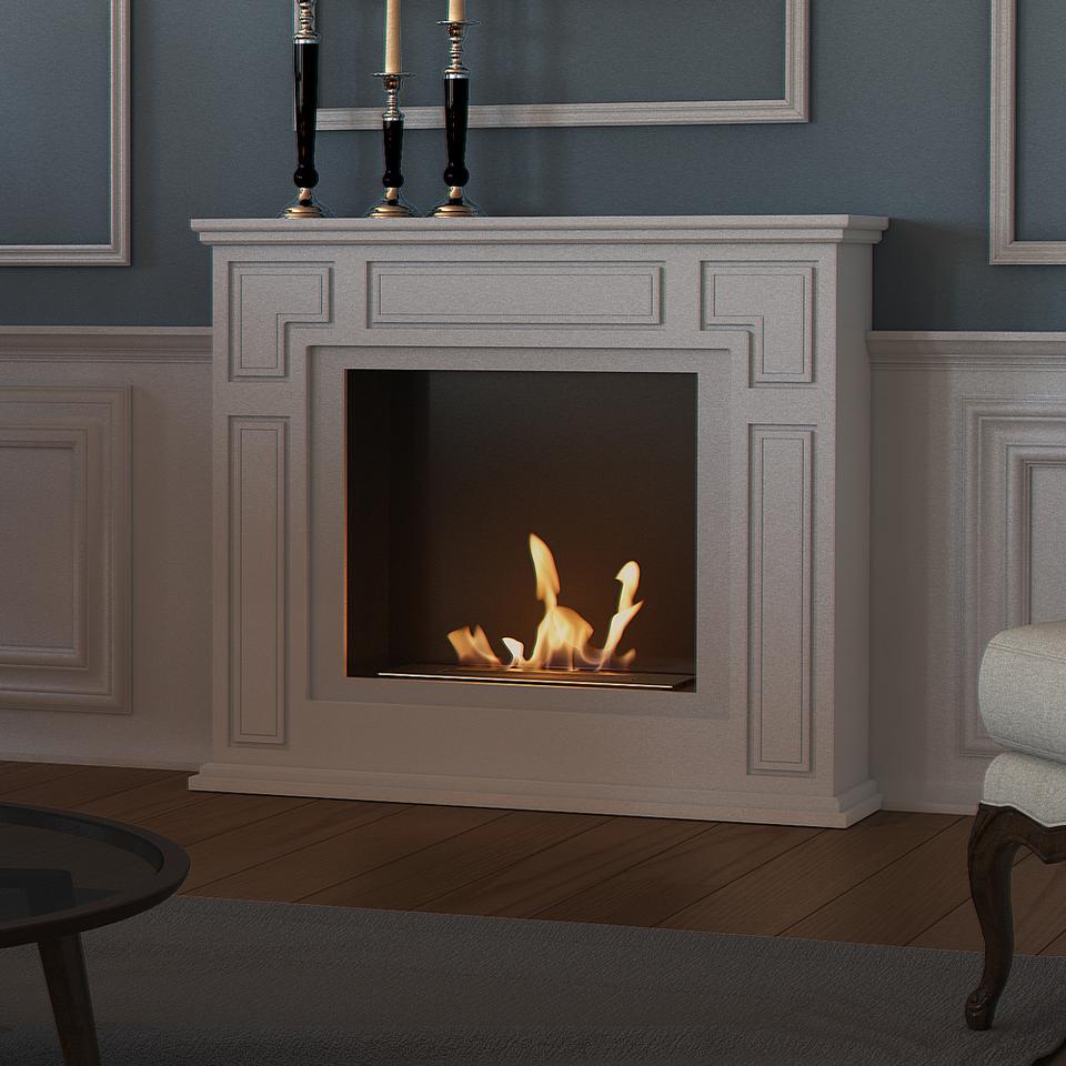Portal Bioethanol fireplace MARCH TÜV set