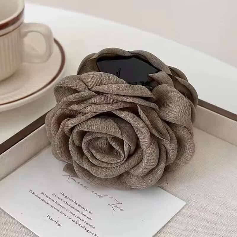 9 см Большие Заколки для волос в виде цветка Французский краб для женщин Аксессуары для волос Корейская заколка-акула для затылка Подарки для девочек