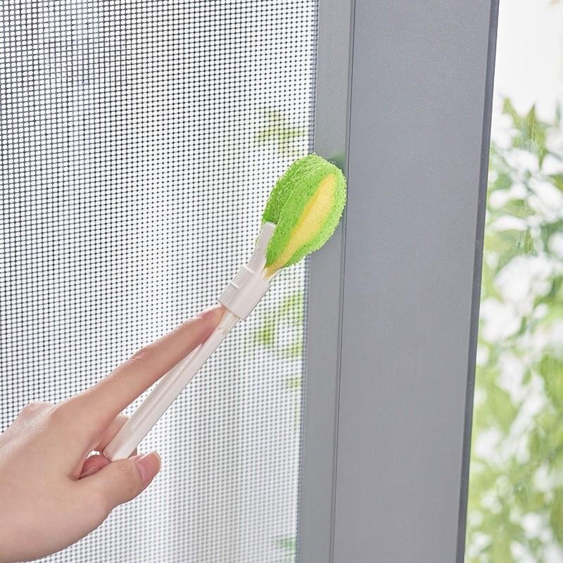 Многофункциональная щетка для уборки в японском стиле для кухни, ванной комнаты со сменной губкой