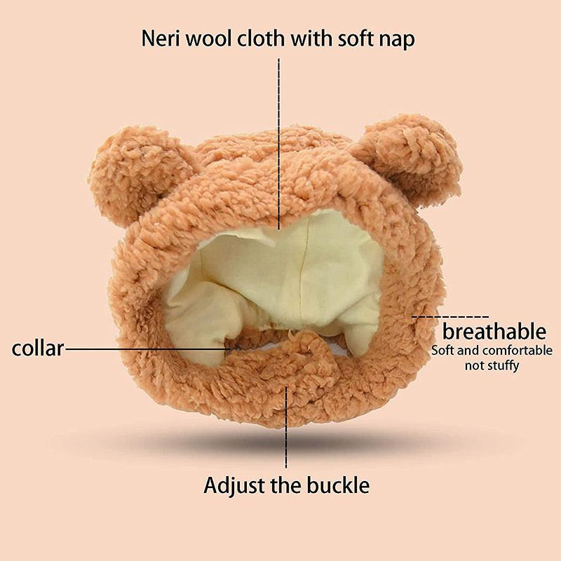 Кошачьи шапки, регулируемые мягкие головные уборы для маленьких домашних животных, шапка-медведь для кошачьего капора, косплей, фестиваль, день рождения, тематическая вечеринка, фотореквизит