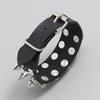 European and American Punk Style 2 Row Spiked Leather Bracelet Personality Trend Rock Men's Bracelet Bracelet