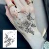 1 Sheet Rose Butterfly Flower Temporary Tattoos For Women Hand Arm, Fake Tattoo Sticker Waterproof Long Lasting Realistic Tatoos