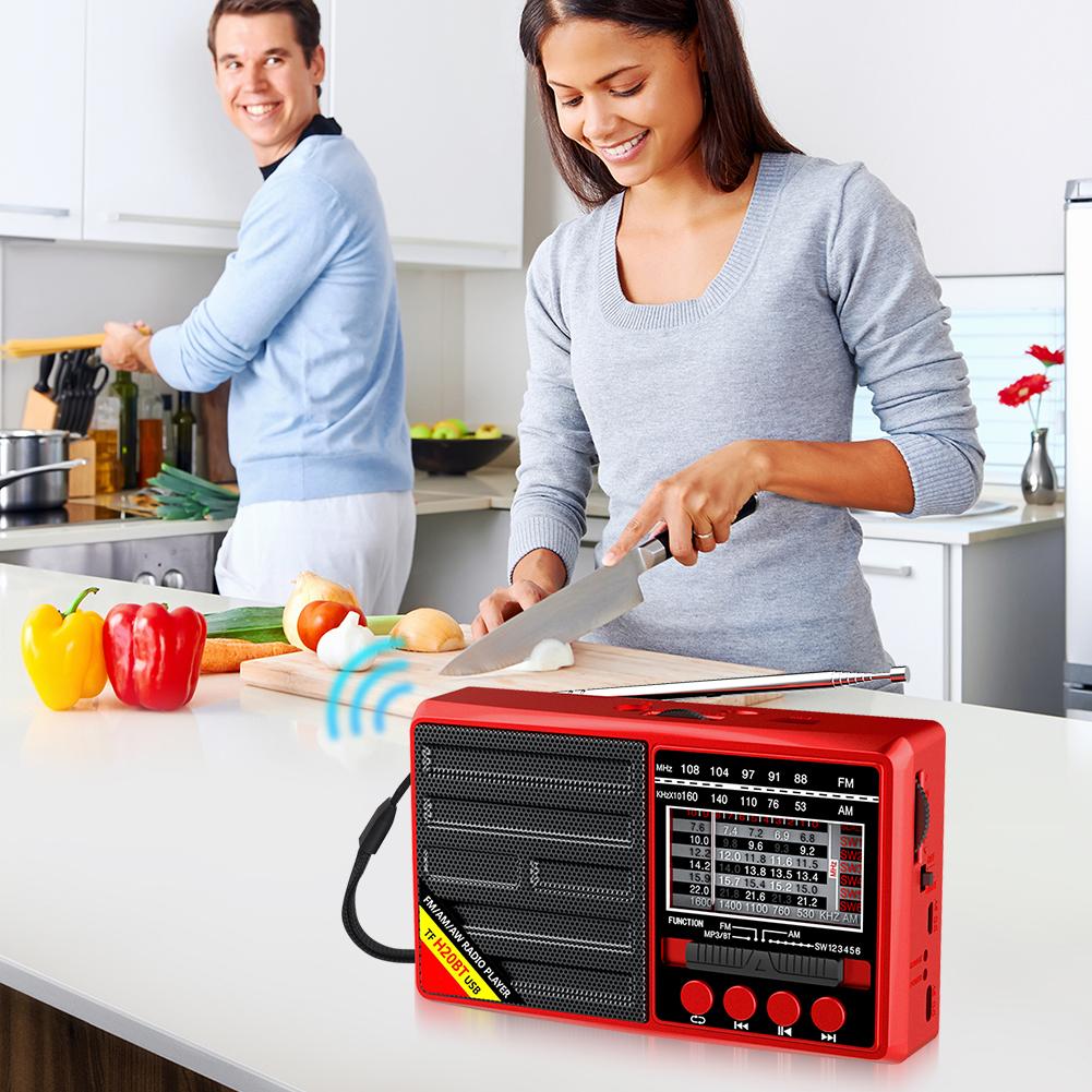 FM/AM/SW полнодиапазонный портативный радиоприемник на батарейках мини-радиоприемник с поддержкой Bluetooth вещательный проигрыватель радио для пожилых людей