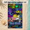 Beach TowelGeometry Dash Custom Name Text Personalized Soft Towel for Beach Pool Indoor Home Decor Gift