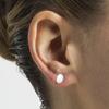 Luxenter Boucles d'oreilles en argent 925 avec nacre blanche finition en rhodiée - Yedia