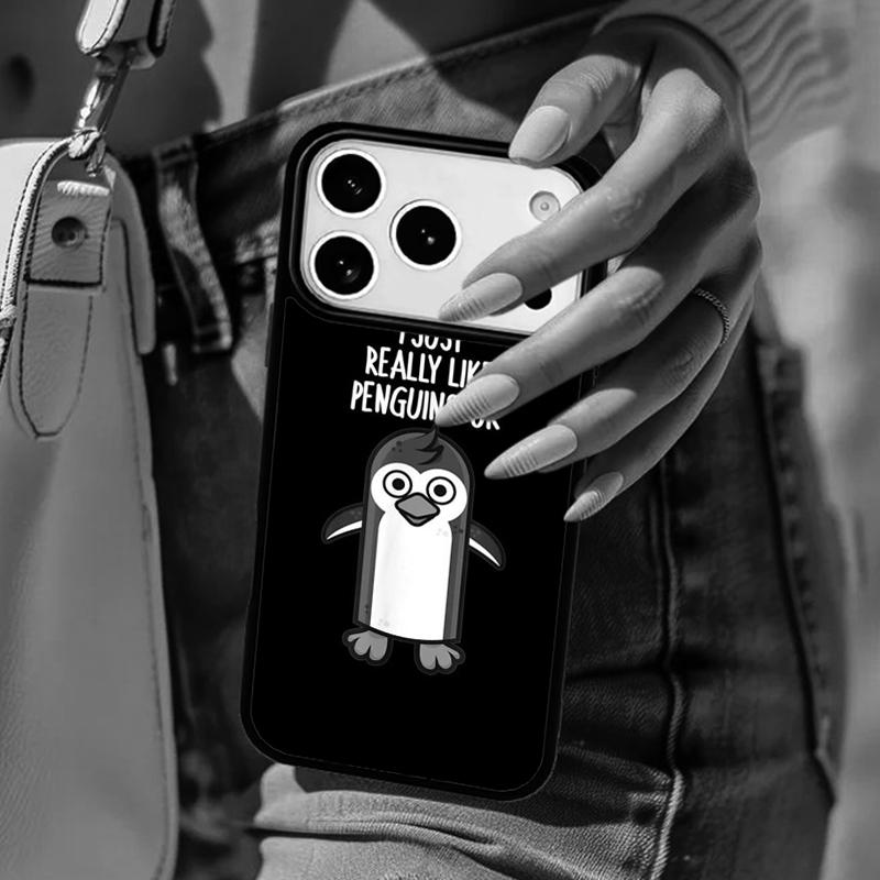 Мне Просто Очень Нравятся Пингвины OK Чехол Для Телефона Для iPhone 17 Air 14 15 13 12 Max Чехол Для Apple 14 15 16 16e 11 Pro Max Plus