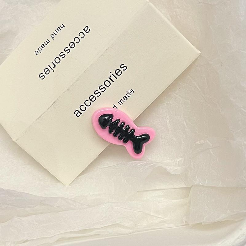 Милая заколка для волос, кошачья голова, рыбка, сердечко, кость, конфетная лапка, мини-заколка для волос для женщин и девочек, готический панк-головной убор, аксессуары для волос