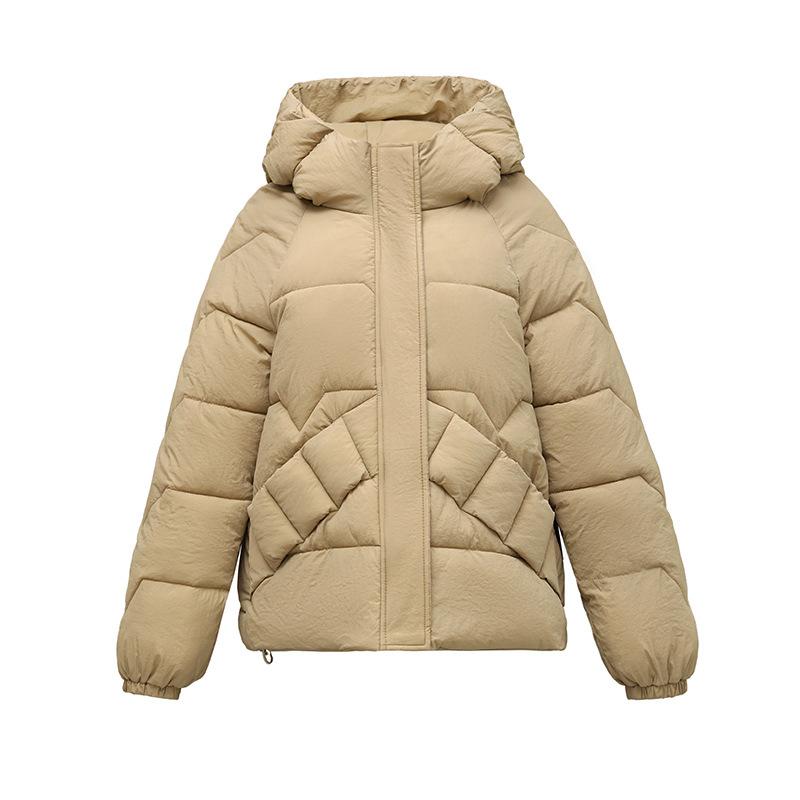 Женская зимняя хлопковая стеганая куртка с воротником на пуху, свободная толстая короткая хлопковая стеганая куртка