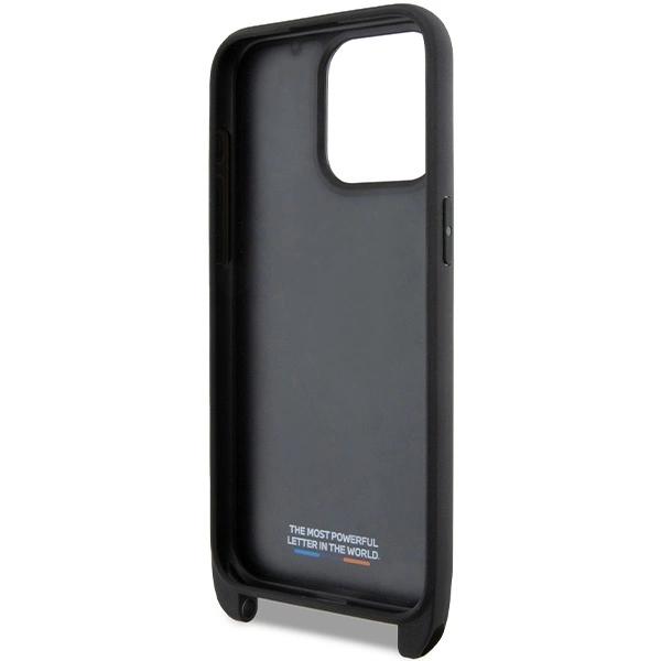 Bmw M Edition Carbon Stripe & Strap Case For Iphone 15 Pro - Black