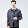 Мужской шерстяной пиджак с лацканами, мужская весенняя повседневная куртка для мужчин среднего и пожилого возраста, деловая куртка для папы