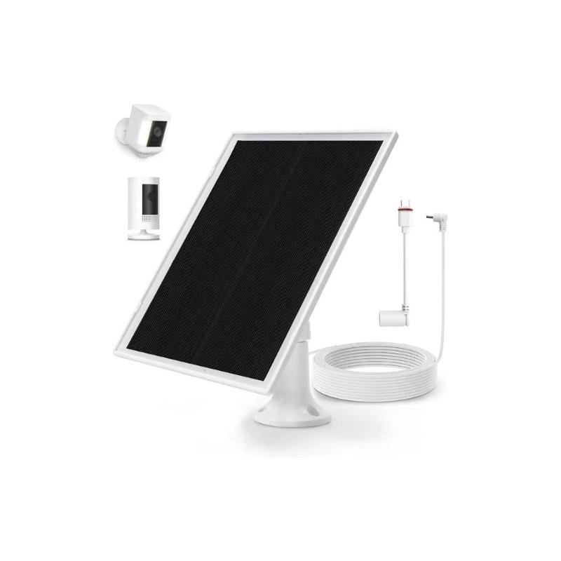 Shingled Solar Plate for Security Camera Systems Stable 6W Output Monocrystalline Solar Plate Charging Equipment