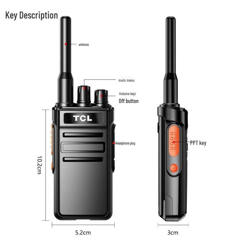 Tcl HT6 Plus Профессиональная рация высокой мощности (Китайская версия)
