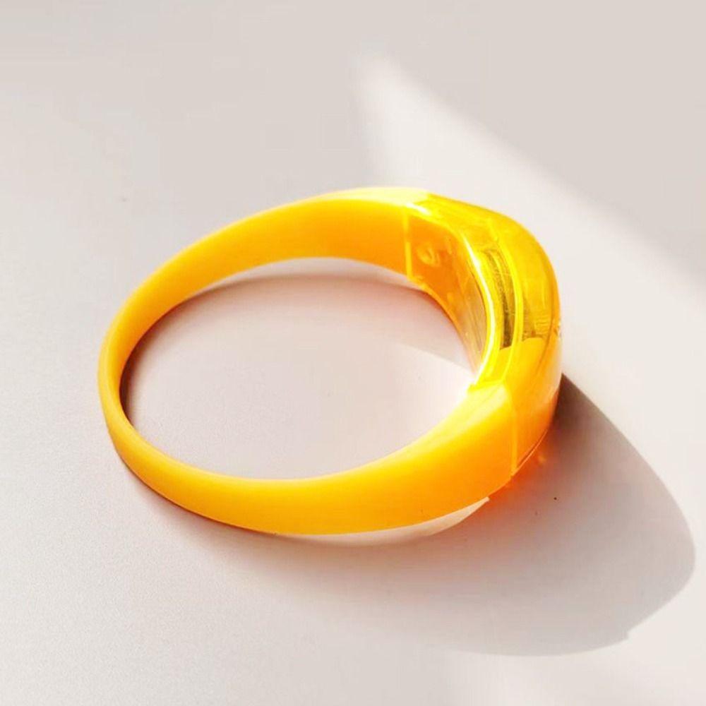 2 шт. Светящийся браслет LED с активацией от звука, разноцветный спортивный браслет, браслет с активацией от звука, для вечеринки