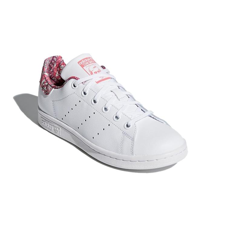 adidas Оригинальные кеды J Low top для катания на скейтборде Детские Белый Розовый Подростковые CM8189