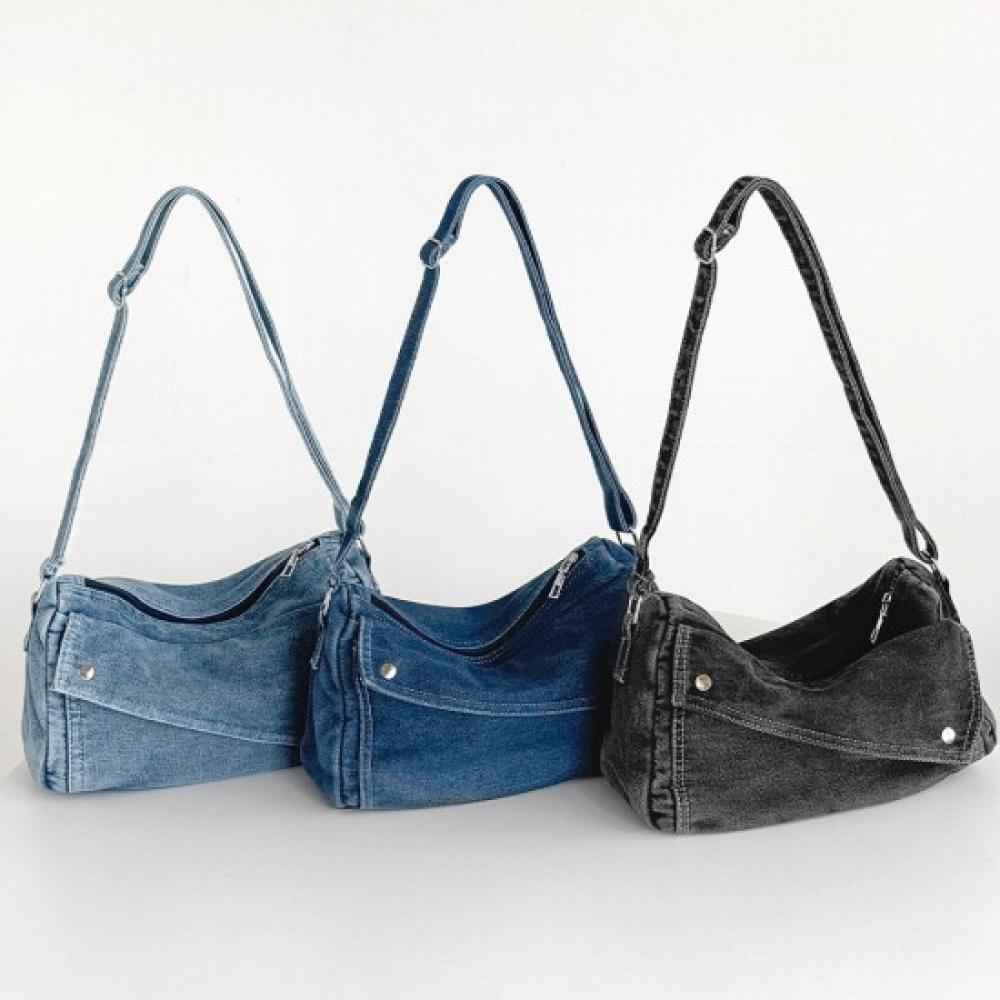 Fromheaven Vintage Washing Denim Casual Crossbody Bag