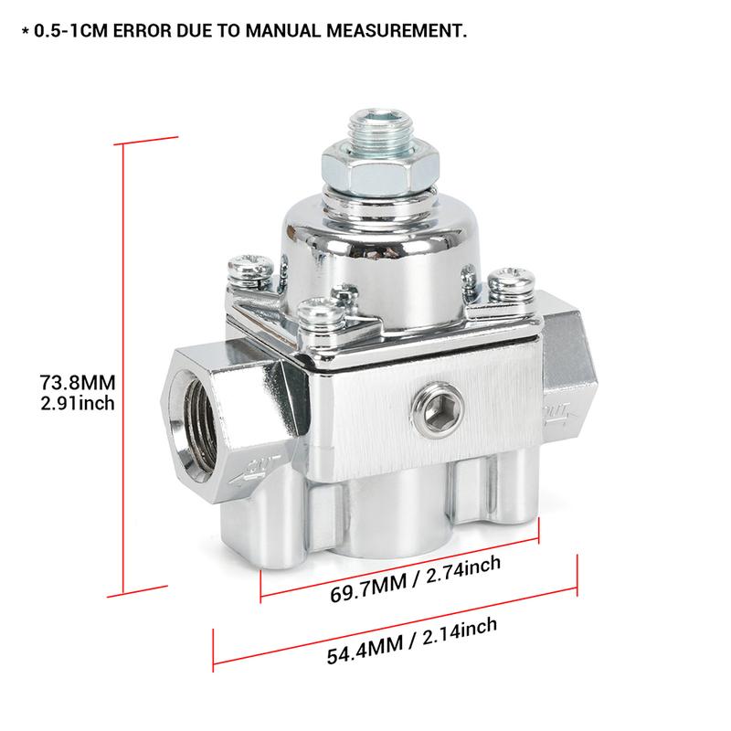 12-804 & 12-803 Upgrade Adjustable Fuel Pressure Regulator, w/ Gauge Replacement for Holley & Edelbrock carburetors