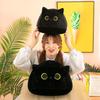 Плюшевая игрушка Черный Кот - Милая Мультяшная Фигурка Кота Подушка для Объятий Подушка Подарок для Девочек