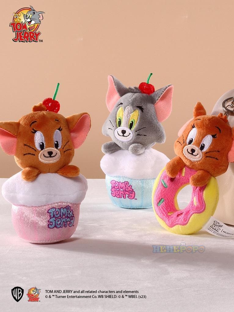 Tom and Jerry Plush Keychains Cosplay Cheese Toast Bagel Cake Jerry Hamburger TOM Lovely Cute Gift Toy Toy