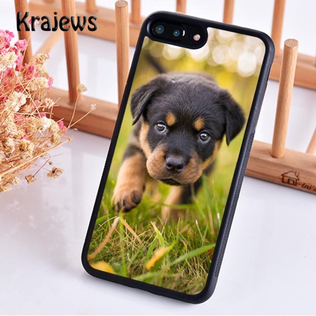 Чехол для телефона Krajews с милой собачкой, щенком ротвейлером для iPhone 14 6s 7 8 plus XR XS 11 12 13 pro max Samsung Galaxy S21 S22ultra