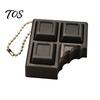 Clicker Bag Charm 3D Printed Chocolate Toy, Decompression Button Keychain Pendant with Toy Bead Chain, Stress Relief Clicky for Backpacks Shape