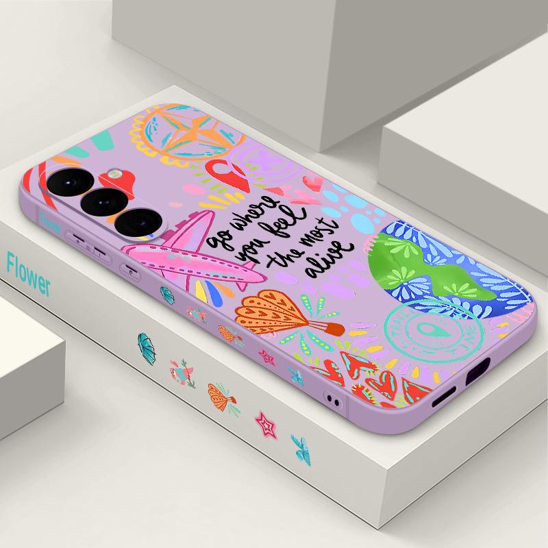 Мультяшный чехол 'Огненный шар' для Samsung Galaxy A57 A37 A17 A56 A36 A26 A16 A55 A35 A25 A15 A54 5G S21 FE S22 S23 S24 Plus S25 Edge S26 Ultra