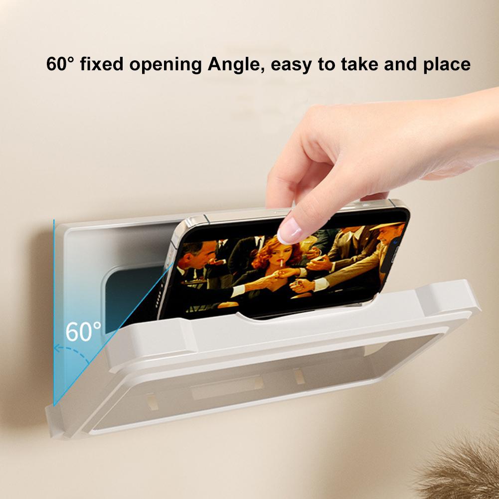 Вращающийся Водонепроницаемый Настенный Держатель для Телефона для Ванной с Сенсорным Экраном Домашний Настенный Чехол-Подставка Коробка Герметичный для Душа Хранение для 4-7"