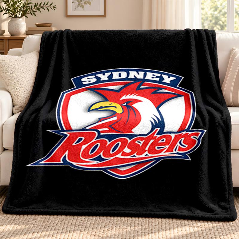 Sydney Roosters blanket Flannel Blanket Soft Cozy Plush Throw for Sofa Bed Lightweight Home Decoration Outdoor camping