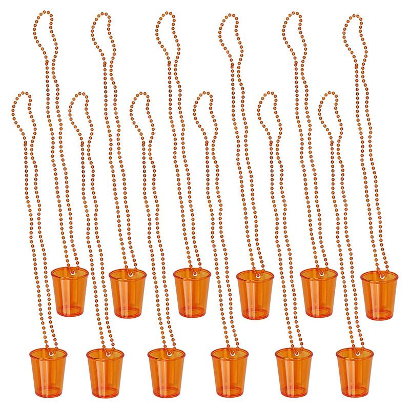 12 шт. Свадебное ожерелье из цепочки и бусин из стекла S, маленькие бокалы для вина, ожерелье для мальчишника, свадебный душ