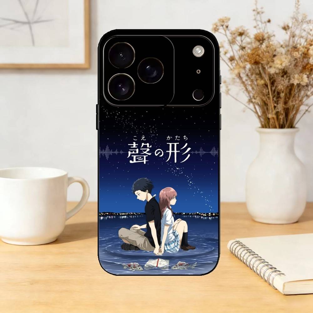 Чехол для телефона A Silent Voice Шоя Нисимия Силиконовый черный Мягкий Для IPhone 17,16,15,14,13,12,11,SE,Plus Pro Max