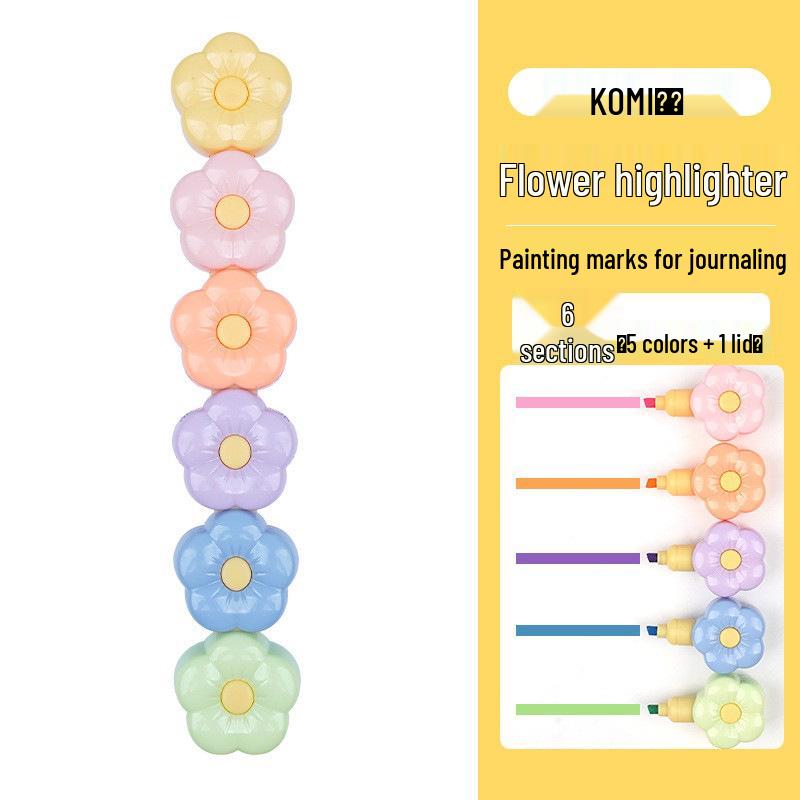 KOMI Cat Paw Fluorescent Highlighter Pen for Drawing & Journaling