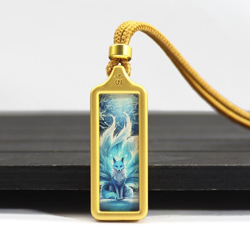 Sacred Tara Thangka Necklace Gold Plated for Spiritual Growth and Protection