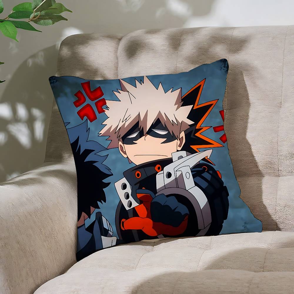 Cute BBakugo KatsukiS Anime Customizable Square Pillowcases Stylish And Soft Perfect For Beds Cars And Sofas