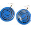 [L5083] - Blue 'Kilimanjaro' Earrings