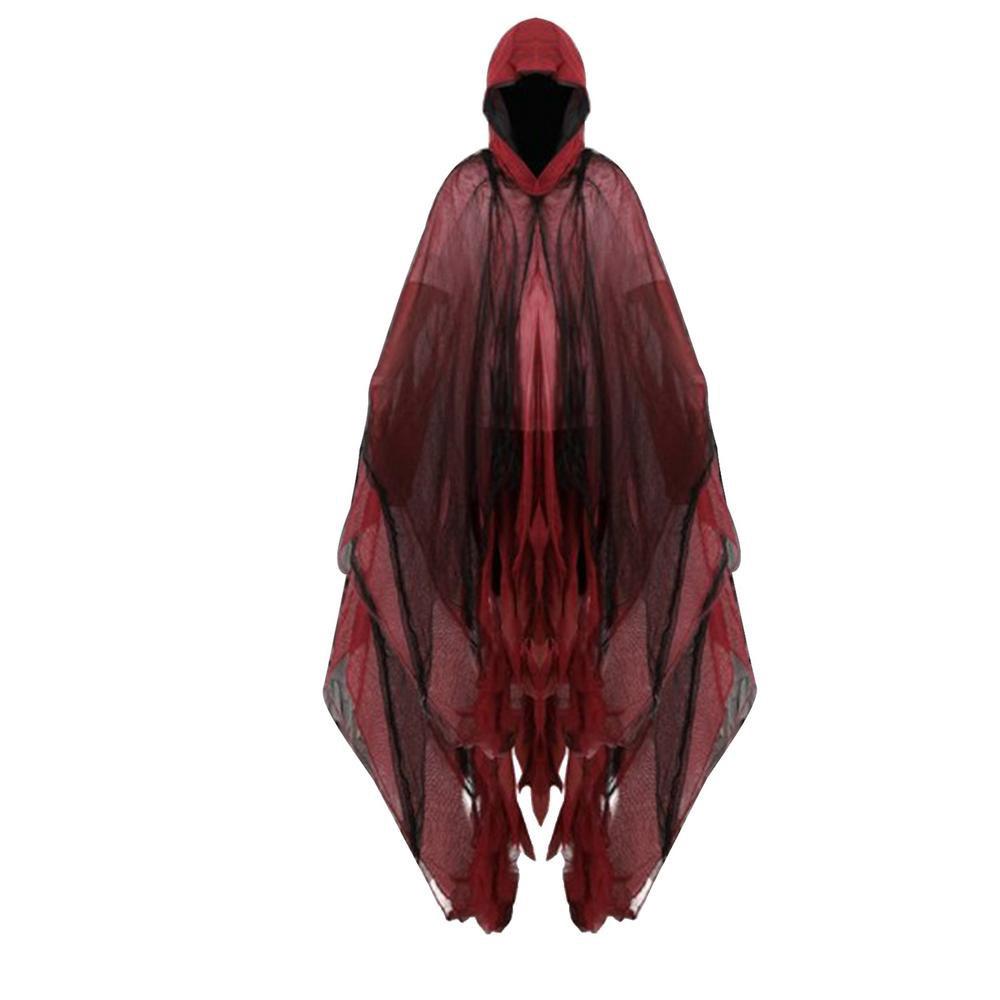 Wizard Halloween Ghost Cloaks Polyester Tattered Hooded Capes Dementors Cosplay Costume Party