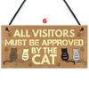 Garden Kitchen Wall Decor Funny Home Decoration Wood Cat Coop Toys Plaque Cat Sign