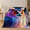 2026 New Mysterious Colorful Owl Cartoon Birds Flannel Blanket,Cozy Soft Throw Blanket for Home Bedroom Bed Sofa Cover Kids Gift