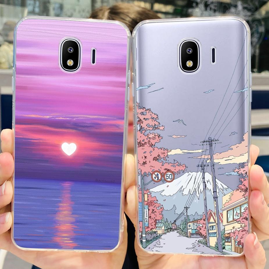 Чехол для Samsung Galaxy J4 2018 SM-J400F Роскошный Прозрачный Силиконовый Мягкий ТПУ Чехол для Телефона Для Samsung J4 Plus J4+ J415F Задняя Крышка Capa
