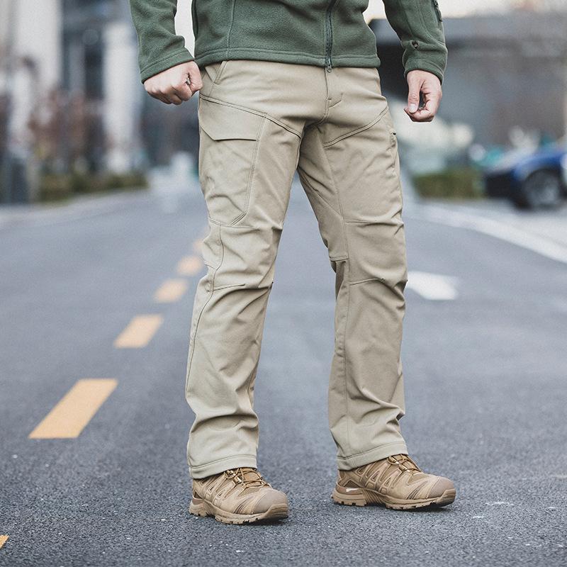 Mingpeng Consul's Hidden Tactical Plush Pants Soft Shell Outdoor Shock Pants Cargo Pants Commuter Training Pants
