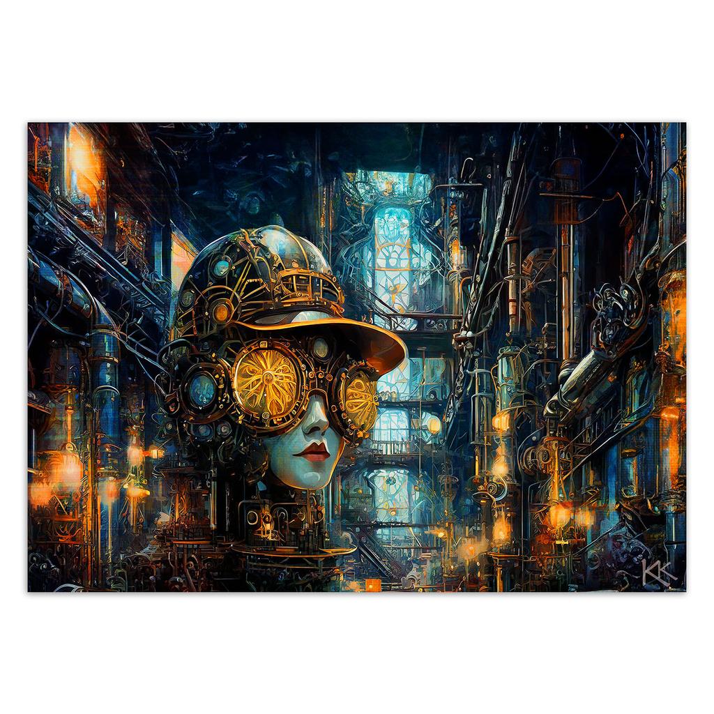 Wallpaper Female Steampunk Abstraction