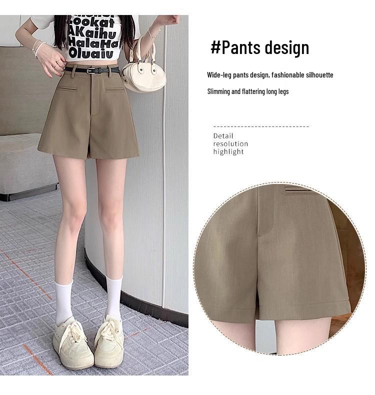 2025 Summer Women's Versatile High-Waisted Wide-Leg Shorts