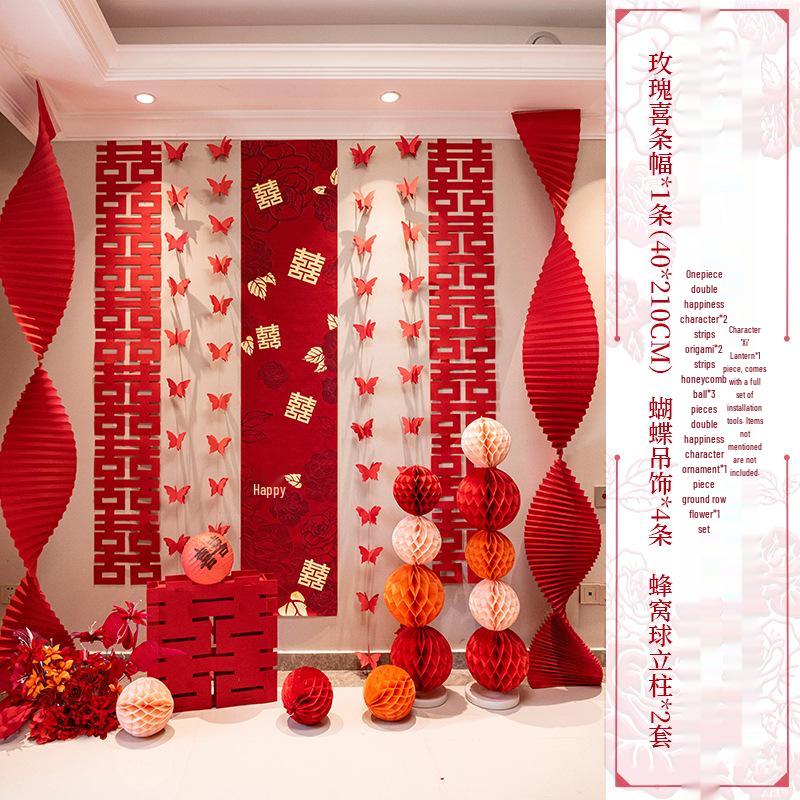 Набор для свадебного украшения: Украшения для комнаты Жениха и Невесты с Гирляндой и Халатом Настенный Декор