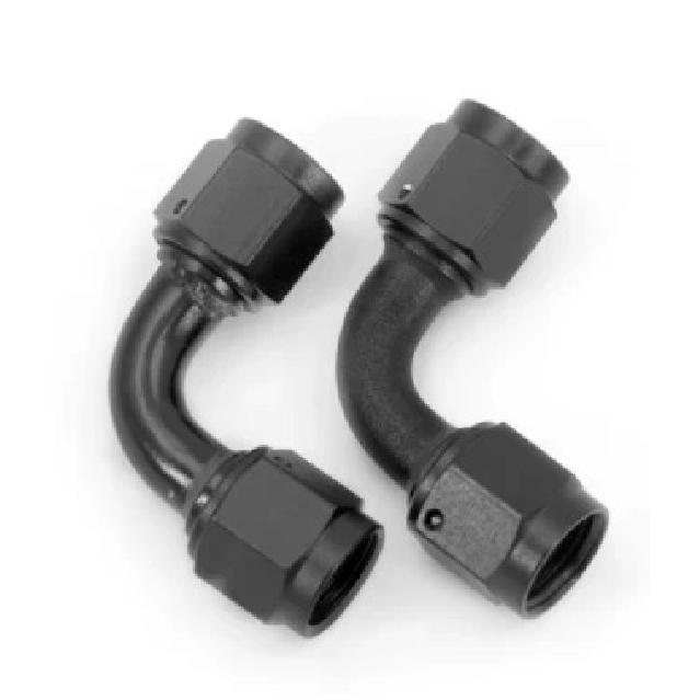 2PCS Universal 0 90 Degree AN6 AN8 Female to AN6 AN8 Female Hydraulic hose Elbow Oil Cooler Fitting Hose Fittings