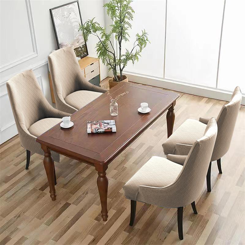 4 шт./компл. водоотталкивающий чехол для стула, эластичный спандекс, чехлы для стульев, клетчатый жаккардовый чехол для стула, для кухни, столовой, банкета