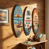 Summer Wooden Surfboards Wall Decor Colorful Beach Decor Wall Art  Festival Decor