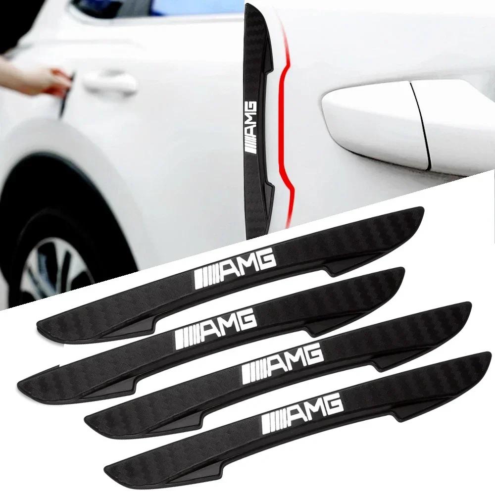 ZLN5  4PCS Car Door Edge Anti-collision Protection Strips Sticker for Mercedes Benz Amg W204 W205 W211 W212 W213 A S M B C E R G Class