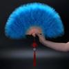 Feather Folding Fan Japanese Sweet Fairy Girl Gothic Court Dance Hand Fan