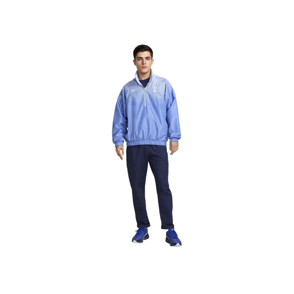 Nike FW24 Tottenham Hotspur Windrunner Soccer Series Удобная мягкая водонепроницаемая куртка с капюшоном Мужская куртка синего цвета FQ3189-450