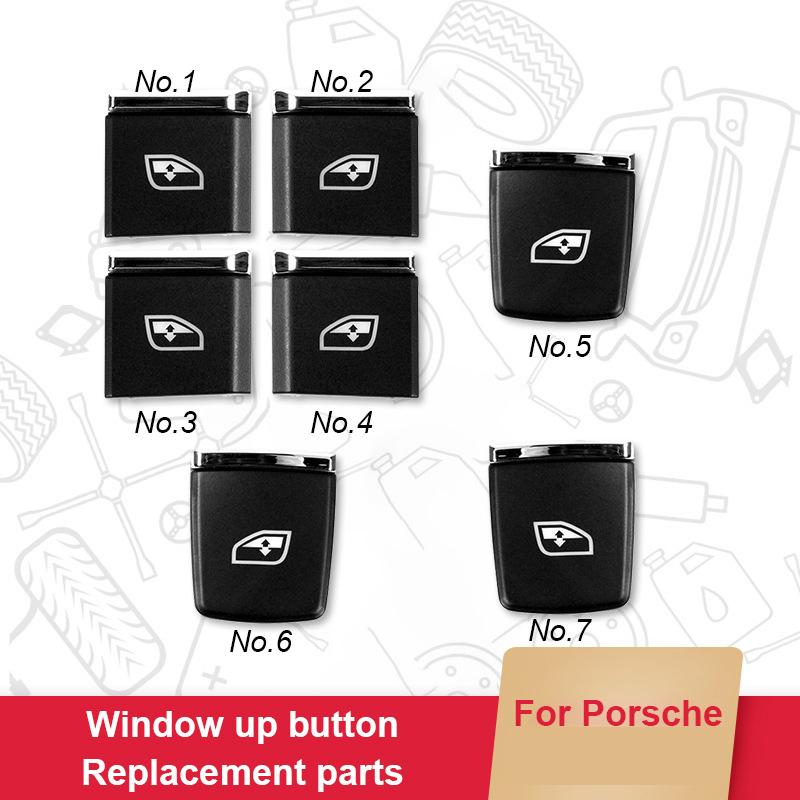 AABKV1 For Porsche Cayenne 2011-2017 Panamera 2010-2016 Macan 2014-2021 Car Window Lifter Button Cap Replacement Windows Switch Button