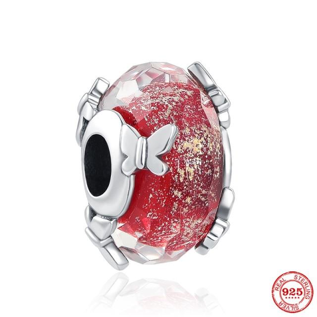 Butterfly Charm Bead Fit Bracelet 925 Sterling Silver DIY Women's Jewelry